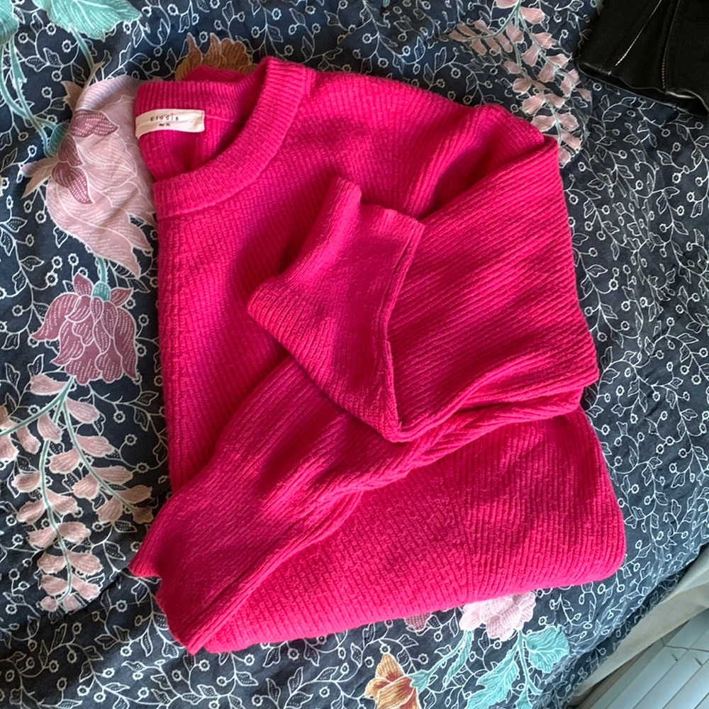 Hot pink sweater size L/XL
